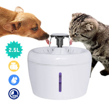 Load image into Gallery viewer, 2.5L Automatic Cat Fountain Water Drinking Feeder Bowl Pet Dog Cat Water Dispenser Mute Automatic Drinking Fountain Electric USB
